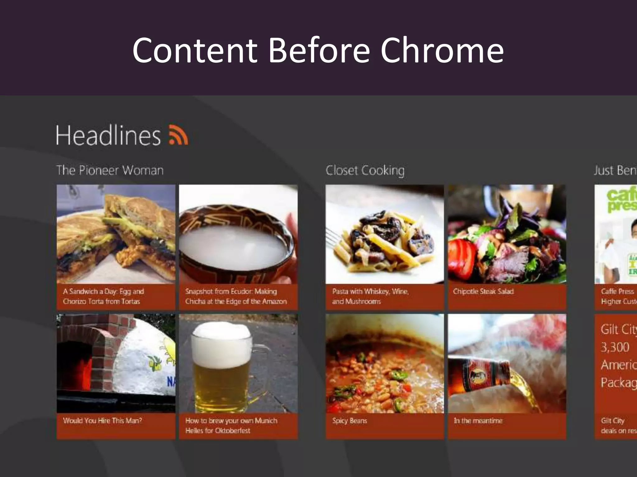 Content Before Chrome
 