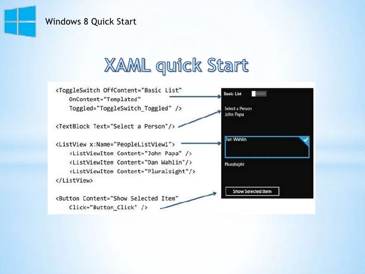 Windows 8 quick start dev
