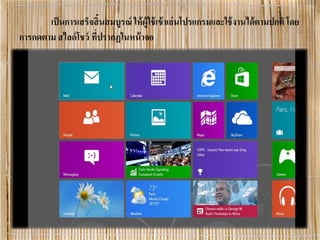 เป็นการเสร็จสิ้นสมบูรณ์ ให้ผู้ใช้เข้าเล่นโปรแกรมและใช้งานได้ตามปกติ โดย
การกดตาม สไลด์โชว์ ที่ปรากฏในหน้าจอ
 