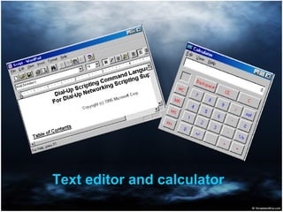Text editor and calculator
 