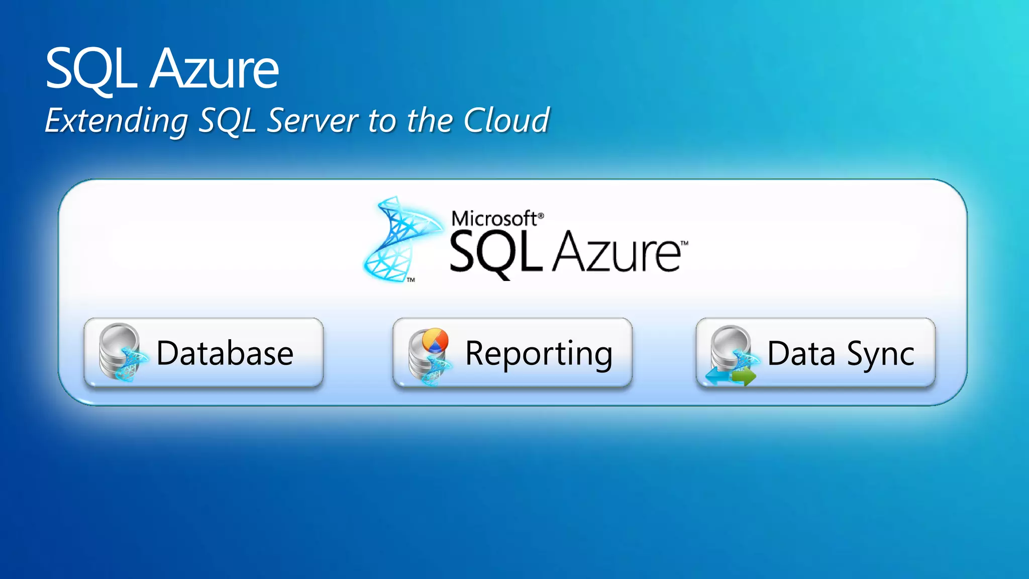 Extending SQL Server to the Cloud
 