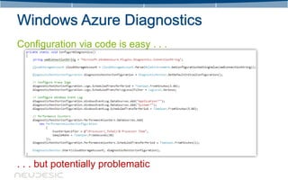 Configuration via code is easy . . .




. . . but potentially problematic
 