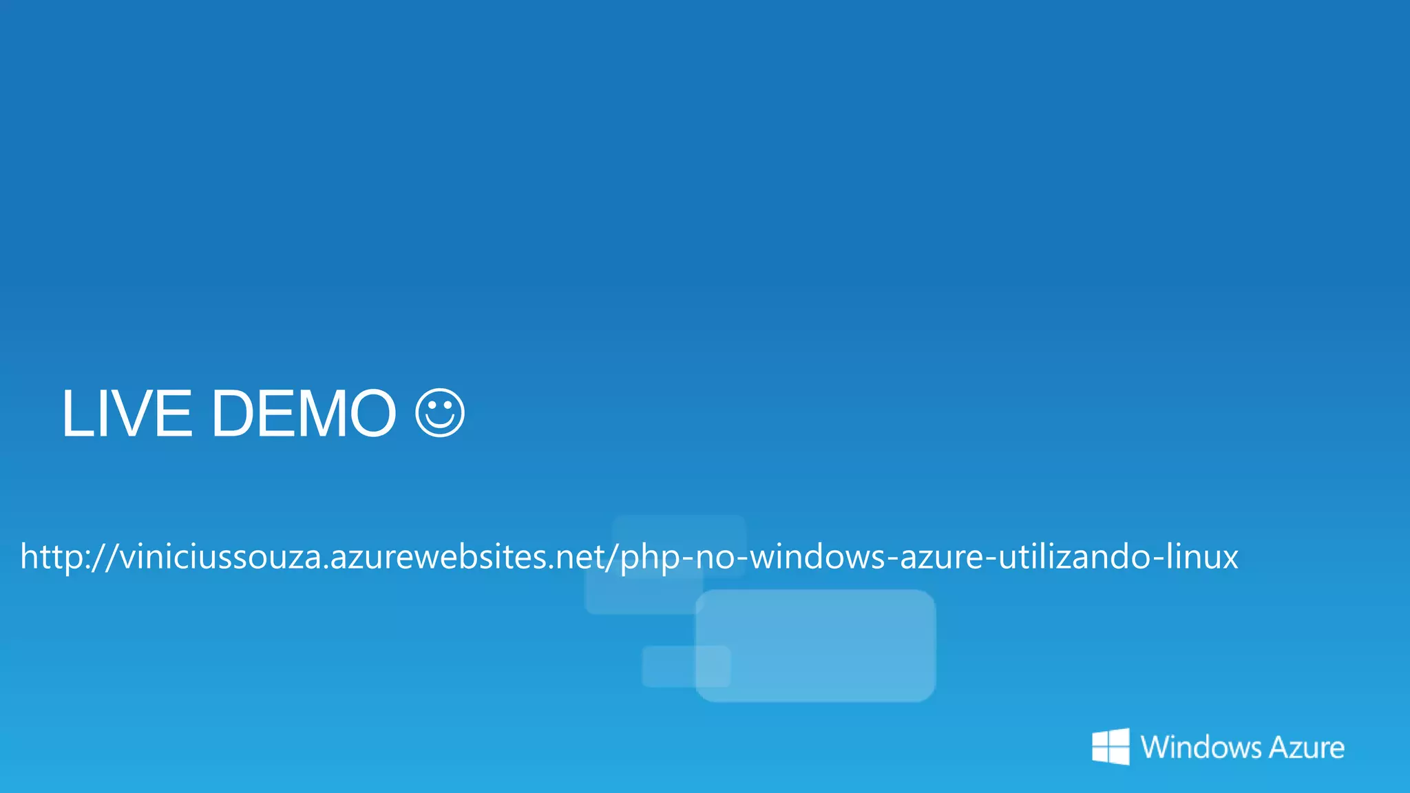 http://viniciussouza.azurewebsites.net/php-no-windows-azure-utilizando-linux
 