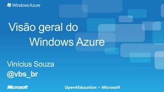 Open4Education + Microsoft
 
