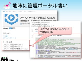 地味に管理ポータル凄い
31
コピペ可能なスニペット
が取得可能
 