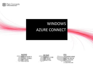 WINDOWS  AZURE CONNECT 
