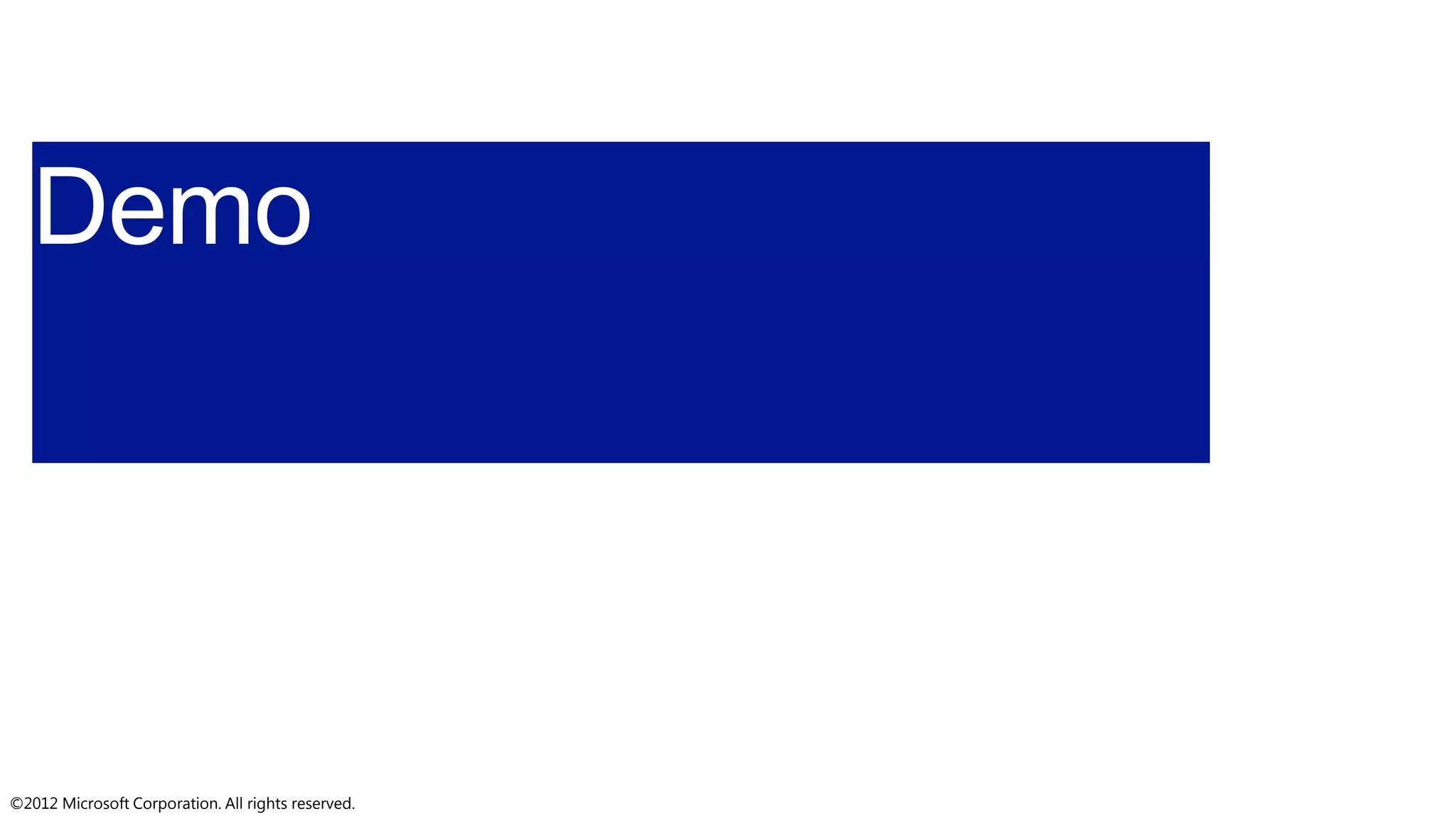 ©2012 Microsoft Corporation. All rights reserved.
 