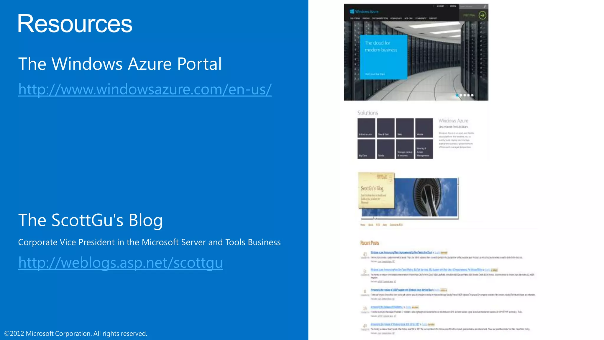 ©2012 Microsoft Corporation. All rights reserved.
Windows Azure
Infrastructure Services
(IaaS) SharePoint 2013
Farm Technical Case Study
 
