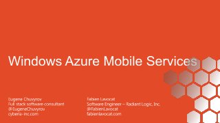 Windows azure mobile services