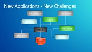 New Applications - New Challenges  	Data ServiceData ServiceCacheAccess ControlReportingASP.NETData ServiceStorage