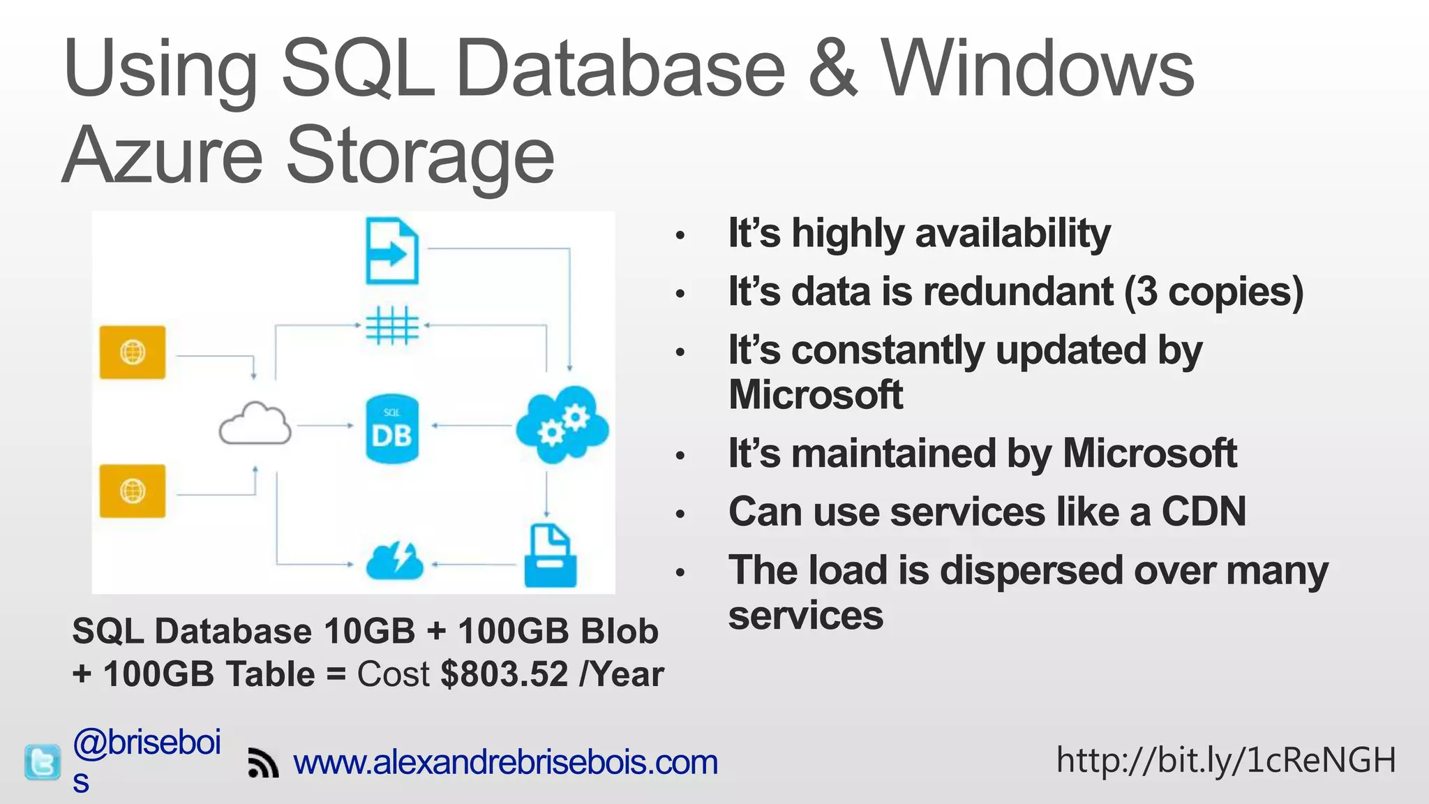 Windows azure sql database & your data | PPT