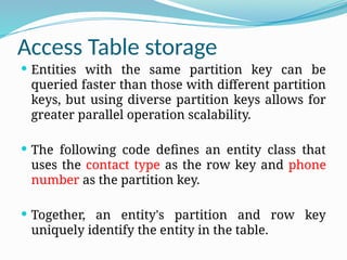 Windows Azure Storage-Table(1) for IV CSE.pptx