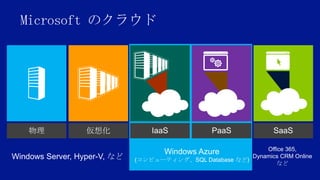 クラウドの潮流と Windows Azure の位置づけ (エフスタ Tokyo 資料)