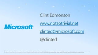 www.notsotrivial.net
clinted@microsoft.com
 
