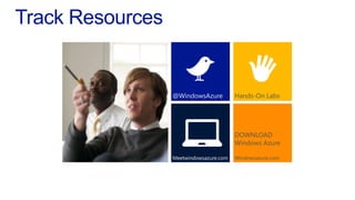 @WindowsAzure          Hands-On Labs




                       DOWNLOAD
                       Windows Azure

Meetwindowsazure.com   Windowsazure.com
 
