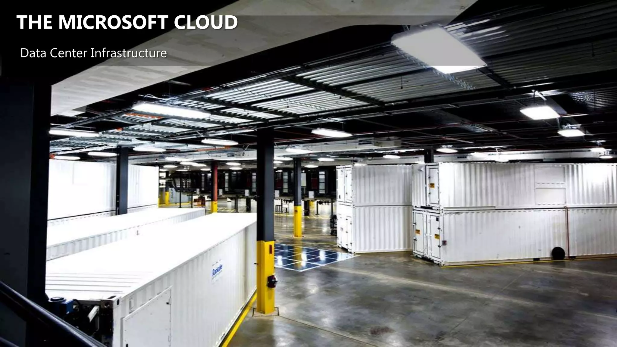 THE MICROSOFT CLOUD
Data Center Infrastructure
 