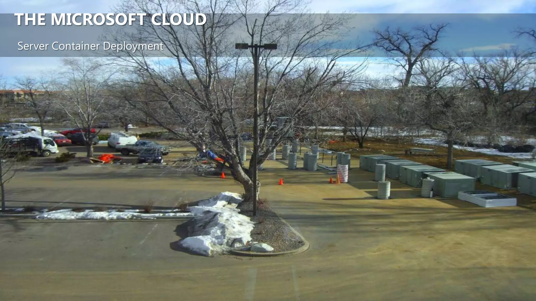 THE MICROSOFT CLOUD
Server Container Deployment
 