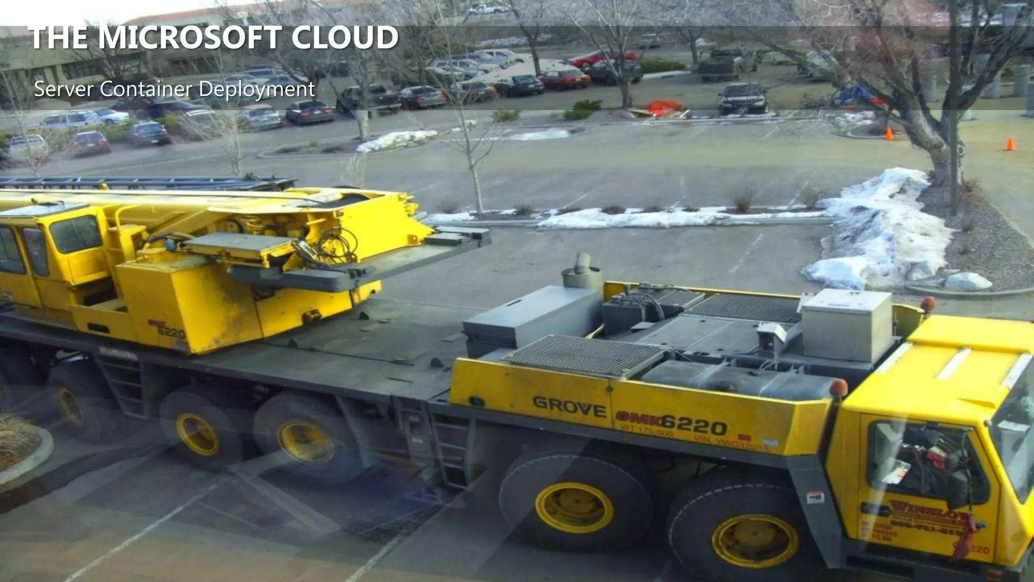 THE MICROSOFT CLOUD
Server Container Deployment
 