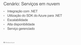 Windows Azure: Recursos e Serviços Disponíveis