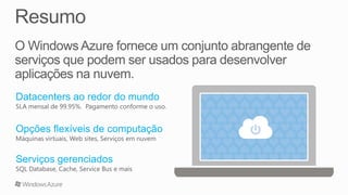 Windows Azure: Recursos e Serviços Disponíveis