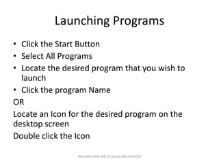 Windows based operating system - by Ivan Nganda | PPTX