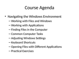 Comprehensive 8-Hour Training on Windows Operating System Basics and ...