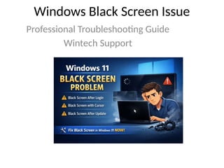 7 Powerful Fixes for Windows Black Screen Issue (2026 Guide) | PPTX