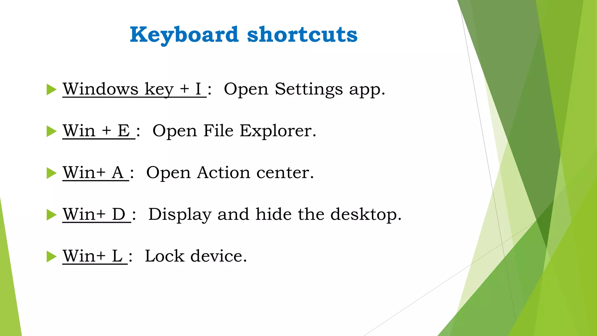 Windows key keyboard shortcuts | PPT