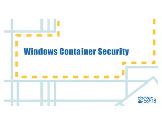 v
Windows Container Security
 