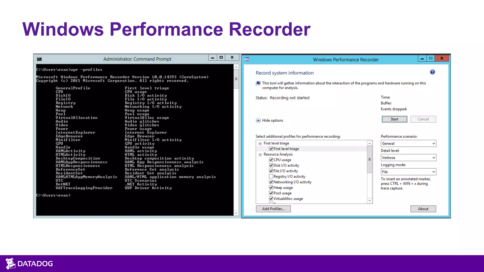 Windows Performance Recorder
 