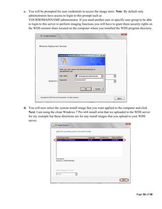 Windows Deployment Services Tutorial | PDF