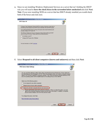Windows Deployment Services Tutorial | PDF