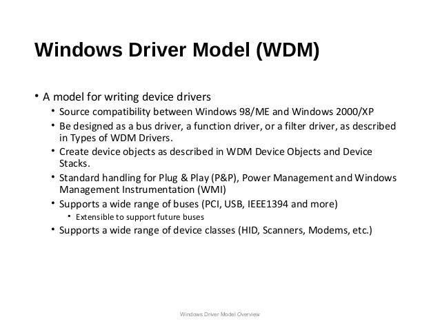 Microsoft Windows Driver Model – THNPOQ