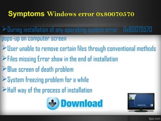 Windows error 0x80070570 | PPT