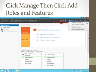 How To Add Roles & Features | PDF