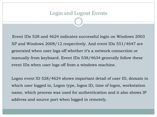 4627 Windows Event Analysis - Correlation for Investigation | PPTX