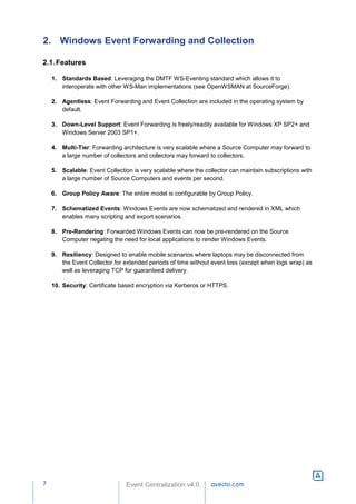 Windows Event Forward Collection Windows event forwarding.pdf