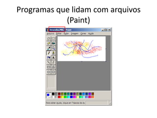 Programas que lidam com arquivos
            (Paint)
 