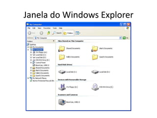Janela do Windows Explorer
 