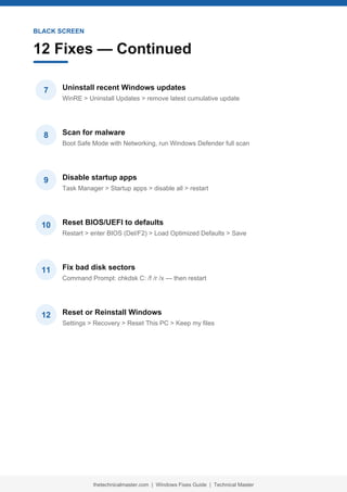 5 Windows Problems Every User Faces and How to Fix Them Fast | PDF