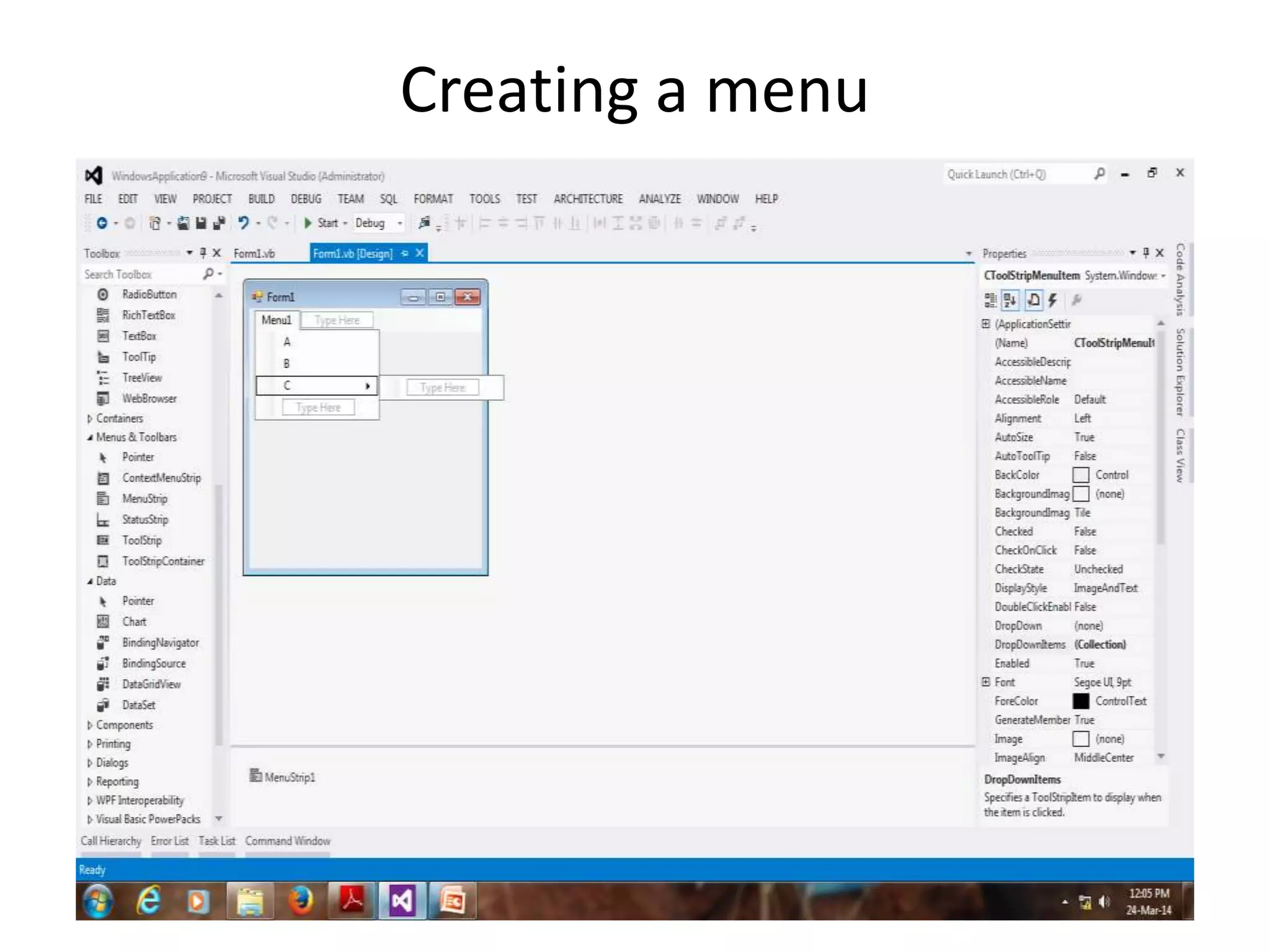 Windows form application in vb vb 3 year pptx