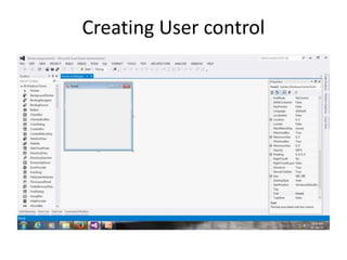 Creating User control
 