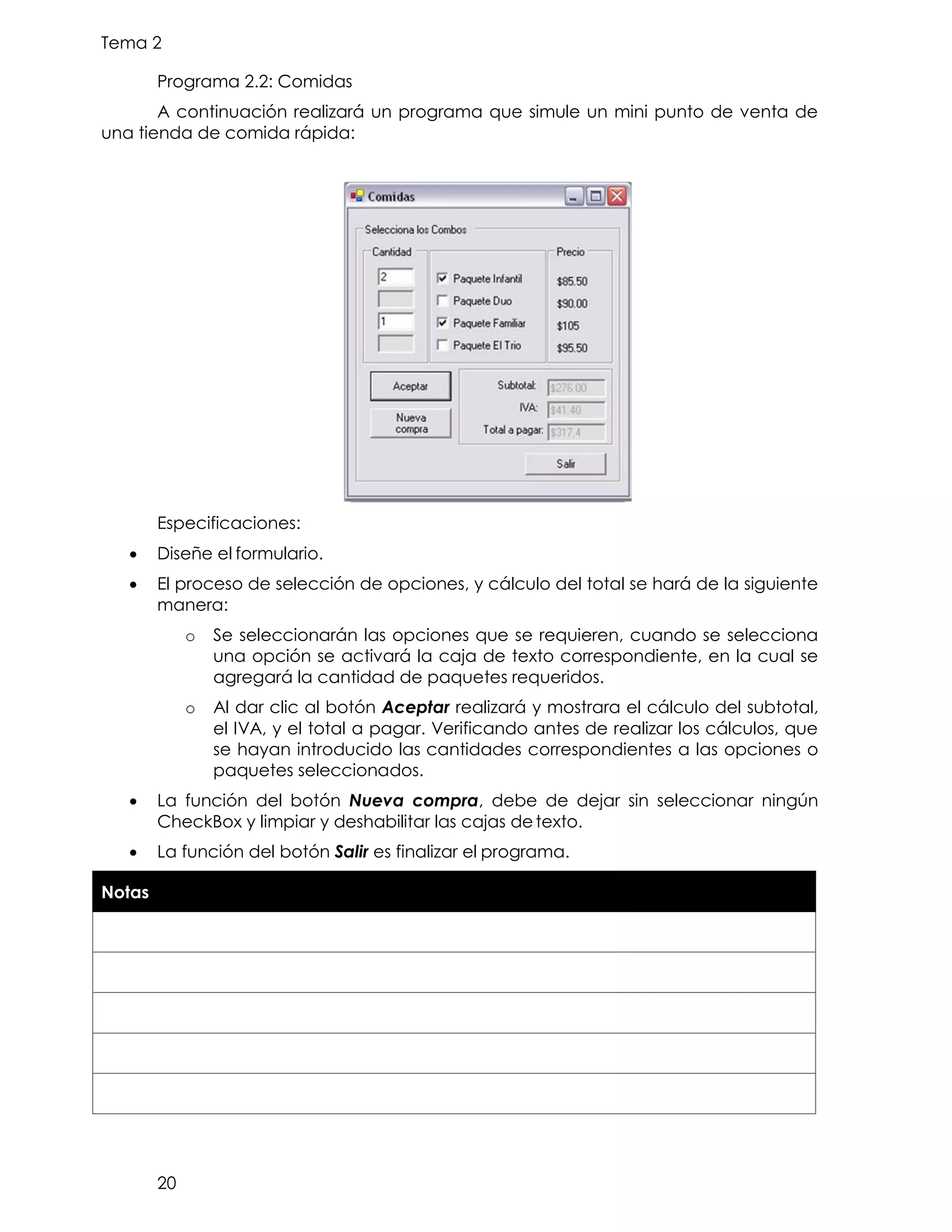 Windows forms c# visual basic .net ejercicios | PDF