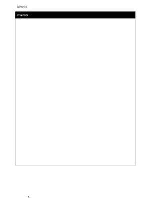 Tema 2
16
Inventar
 