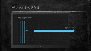 デフォルトの見た目




            横スクロール
 