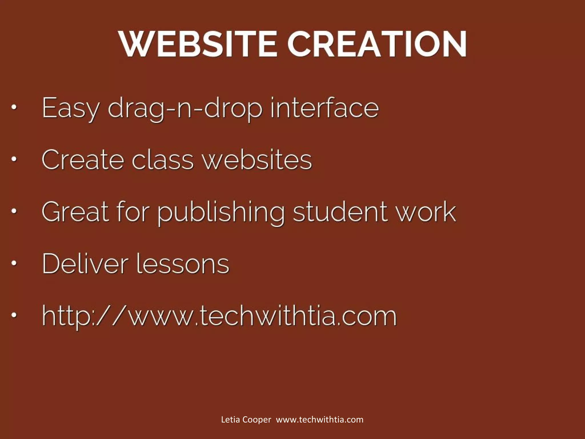 Letia Cooper www.techwithtia.com

 