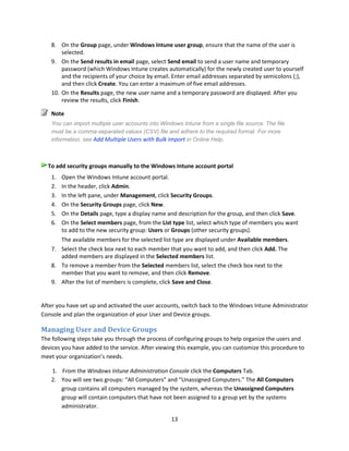 Microsoft Windows Intune getting started guide dec 2012 release | PDF