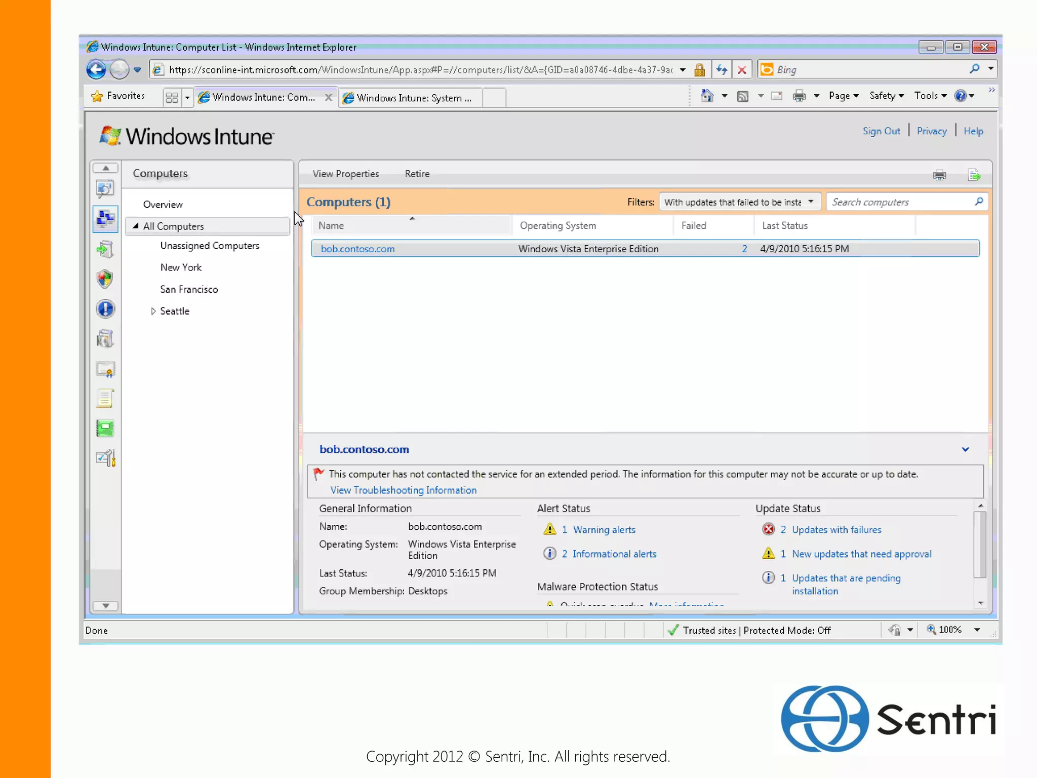 Copyright 2012 © Sentri, Inc. All rights reserved.
 