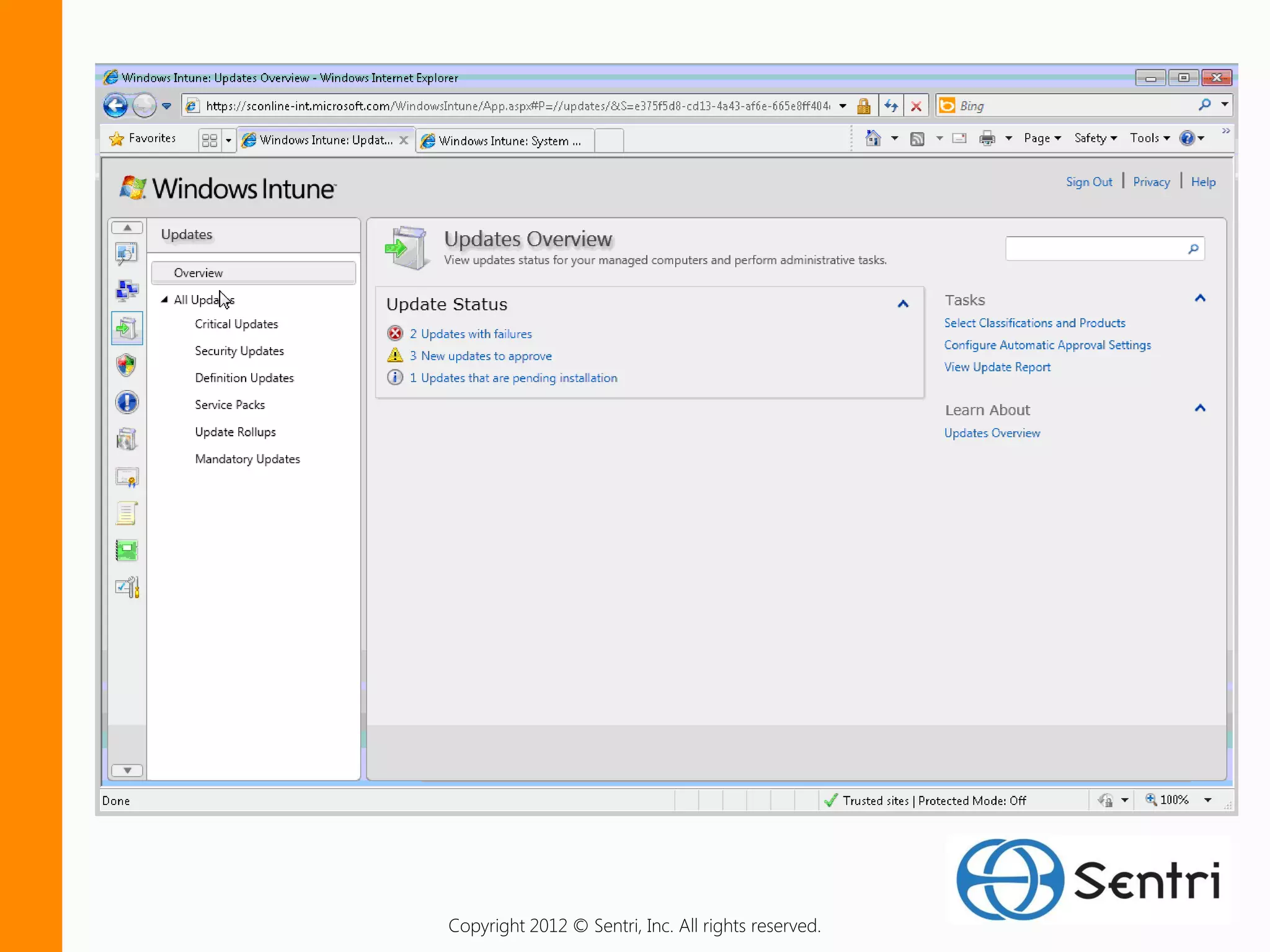 Copyright 2012 © Sentri, Inc. All rights reserved.
 