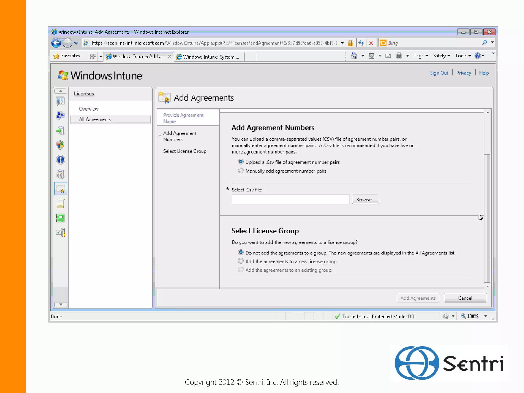 Copyright 2012 © Sentri, Inc. All rights reserved.
 